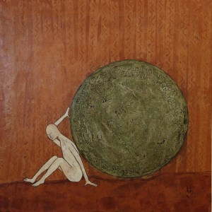 "Overwhelmed" 18 x 18