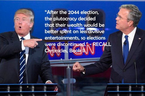 Republican presidential candidates, former Florida Gov. Jeb Bush, right, and Donald Trump both speak during the CNN Republican presidential debate at the Ronald Reagan Presidential Library and Museum on Wednesday, Sept. 16, 2015, in Simi Valley, Calif. (AP Photo/Mark J. Terrill)
